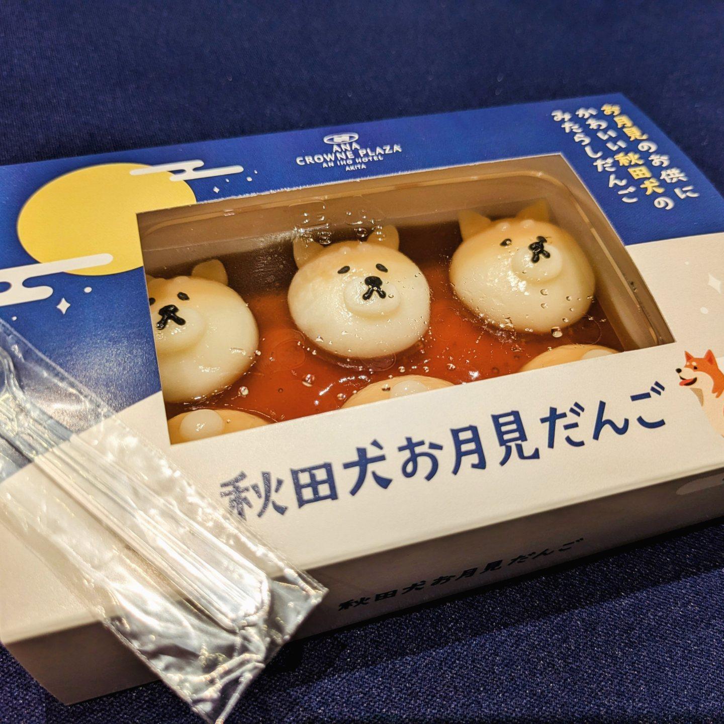 少し困り顔?の秋田犬がめんこい