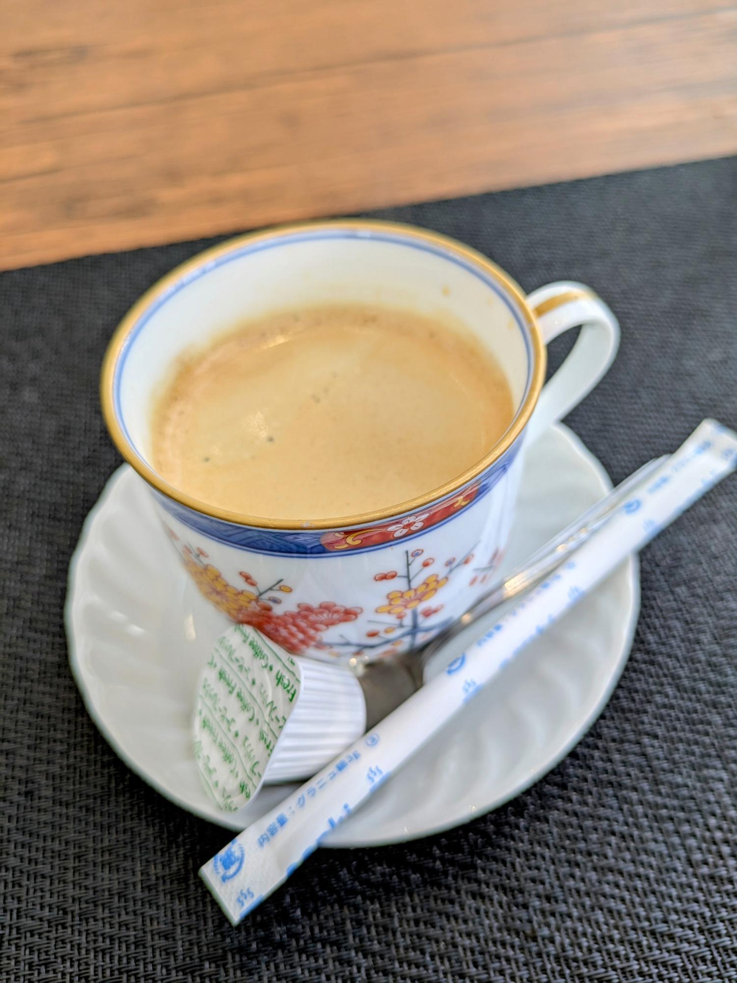 食後のホットコーヒー