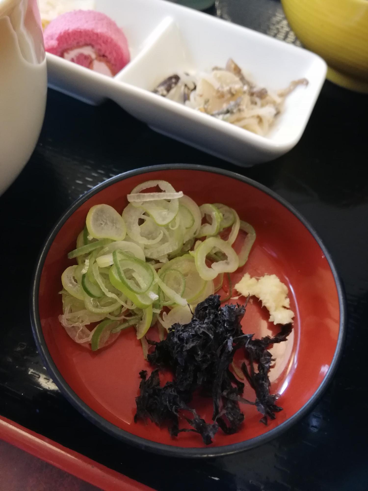 稲庭うどんの薬味