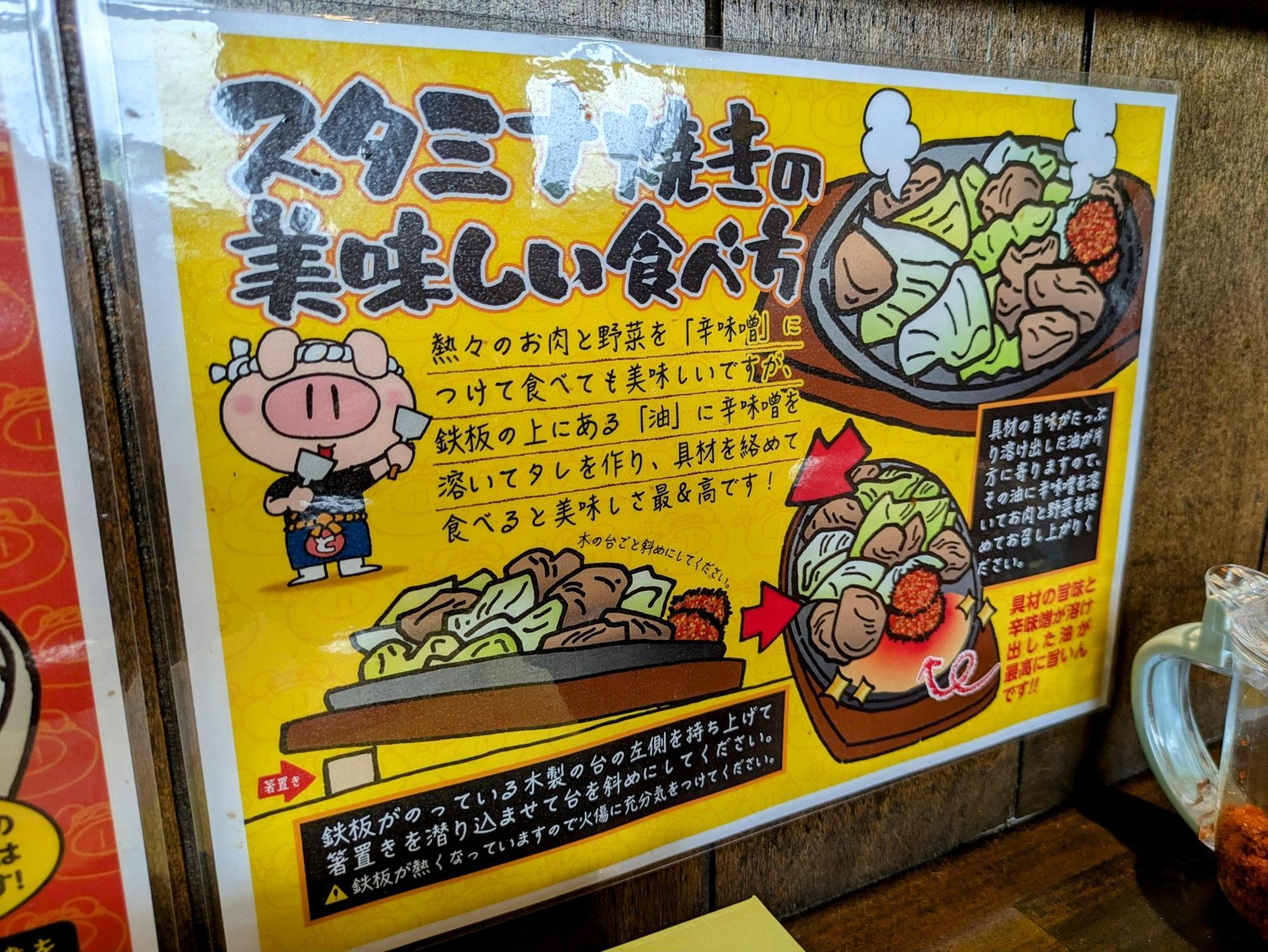 食べ方も貼ってあります