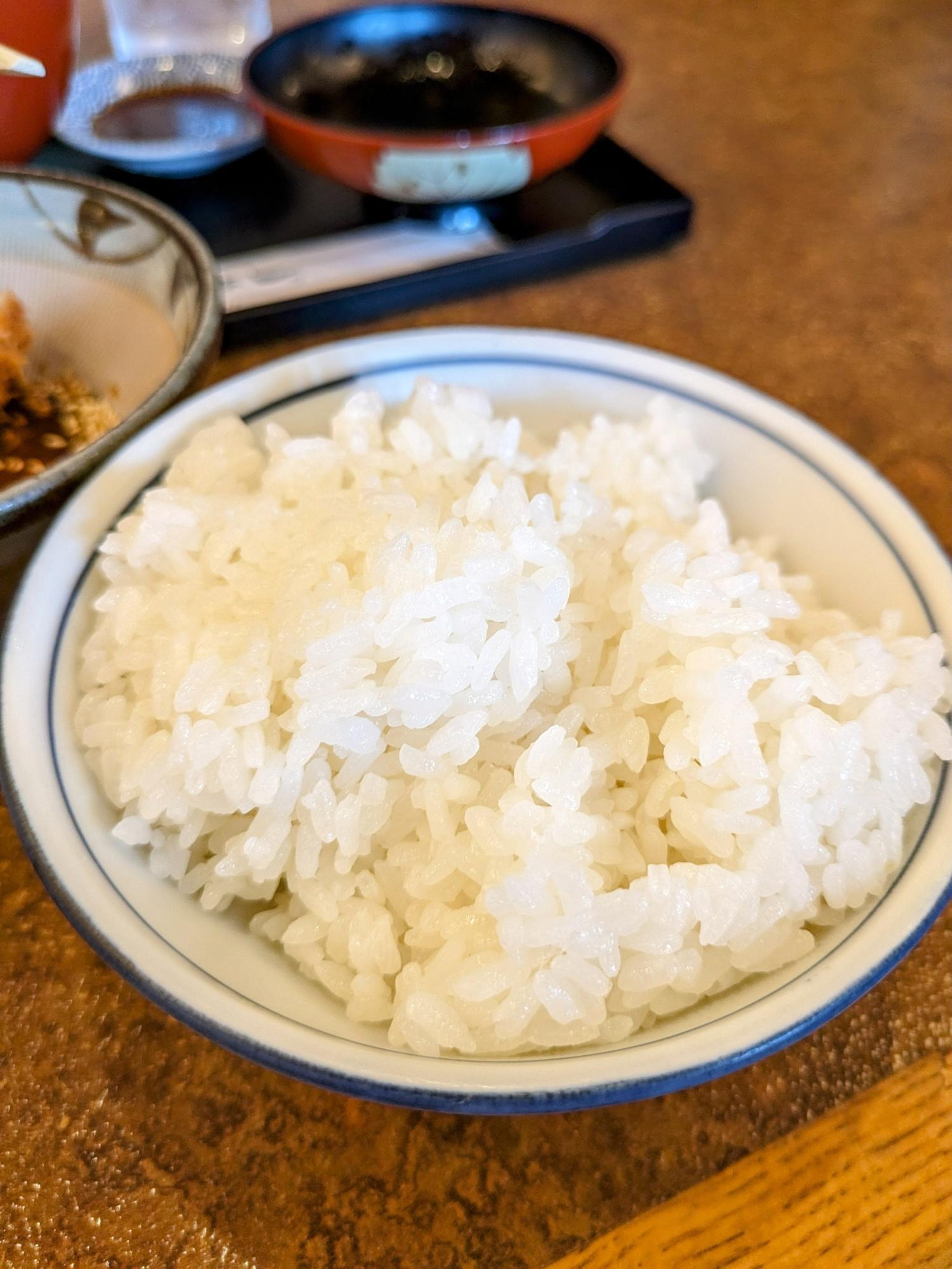 まさかの白米お代わり