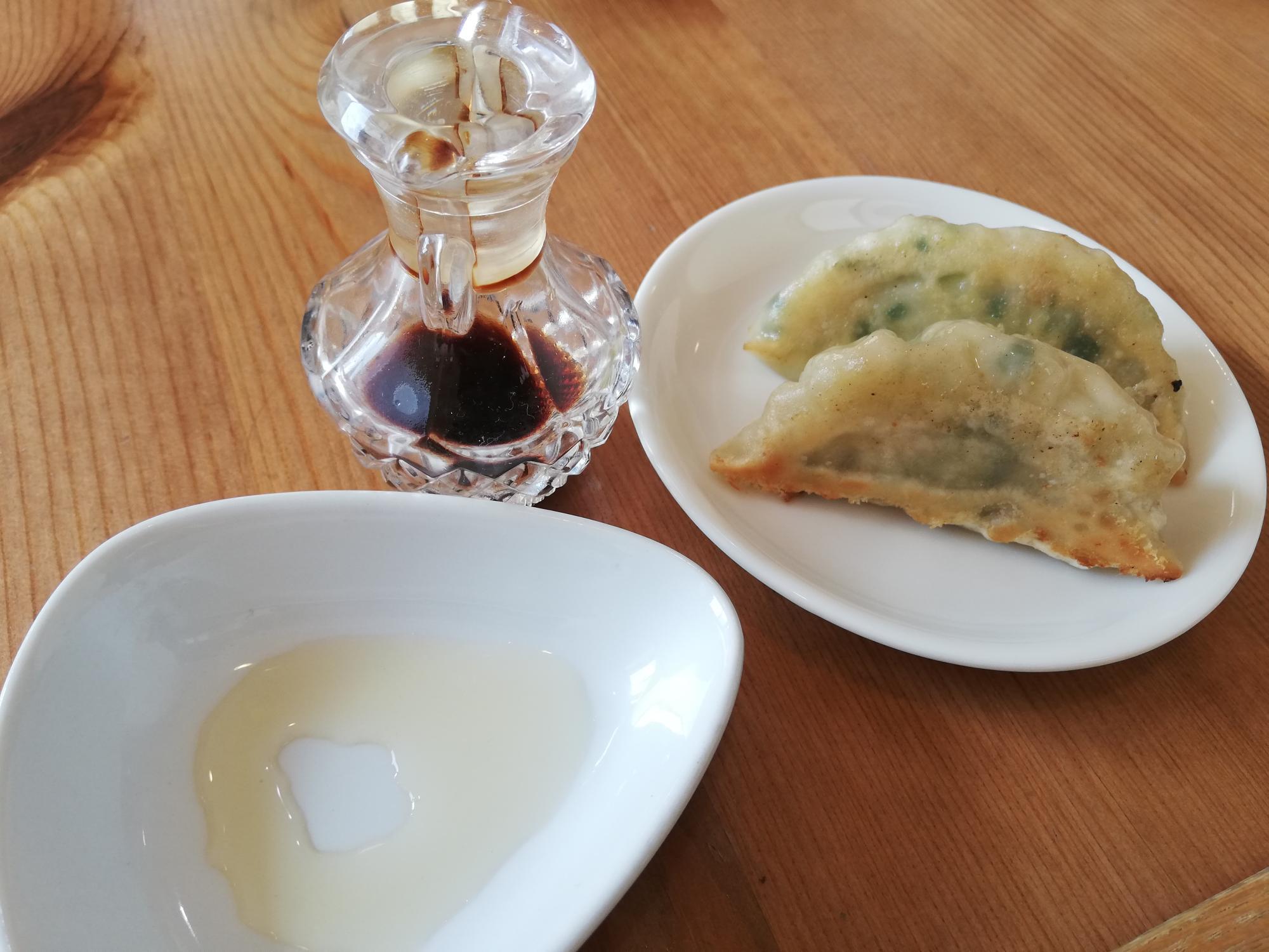 ベジギョーザも来ました