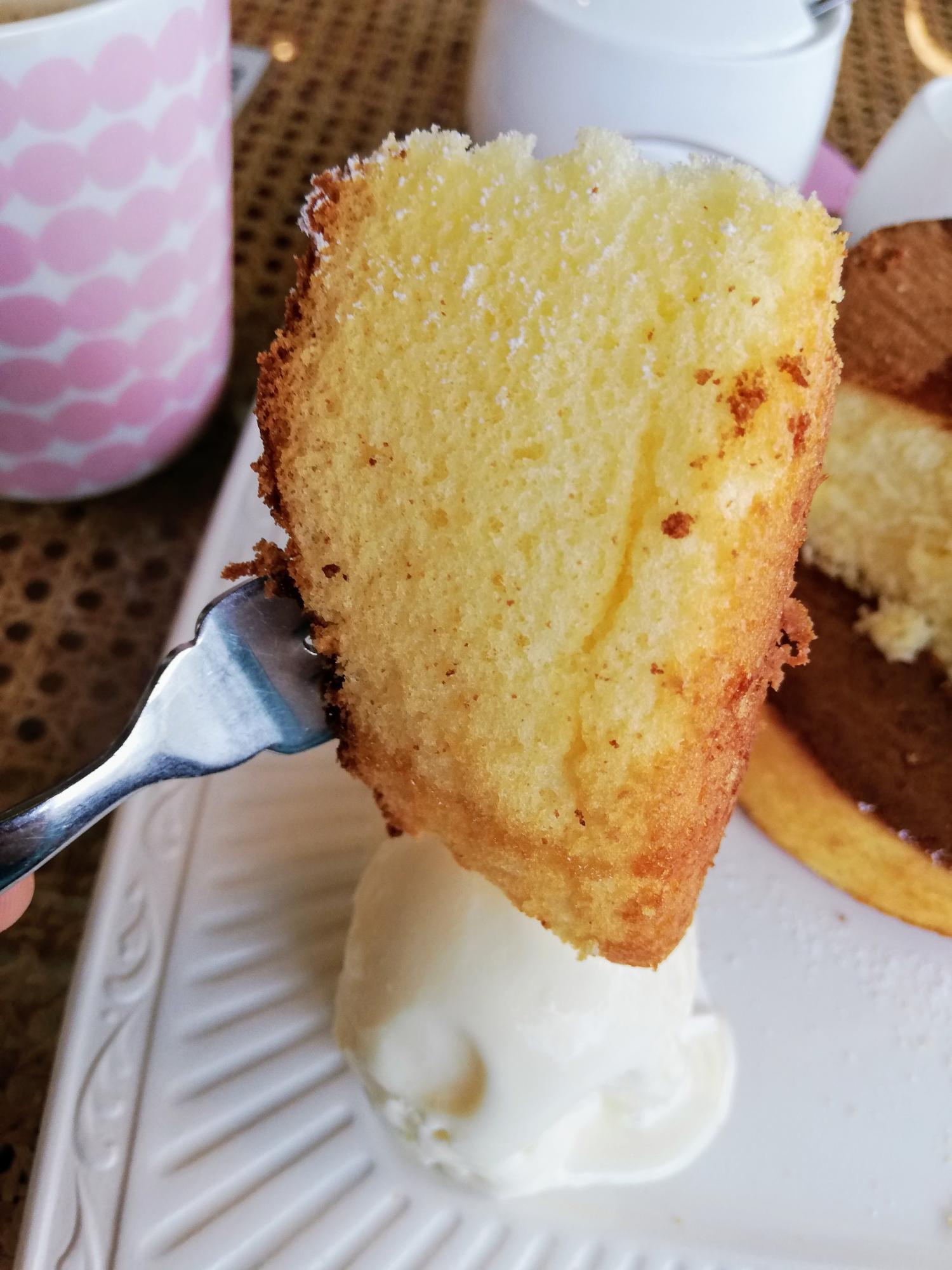 シロップを吸収したホットケーキ