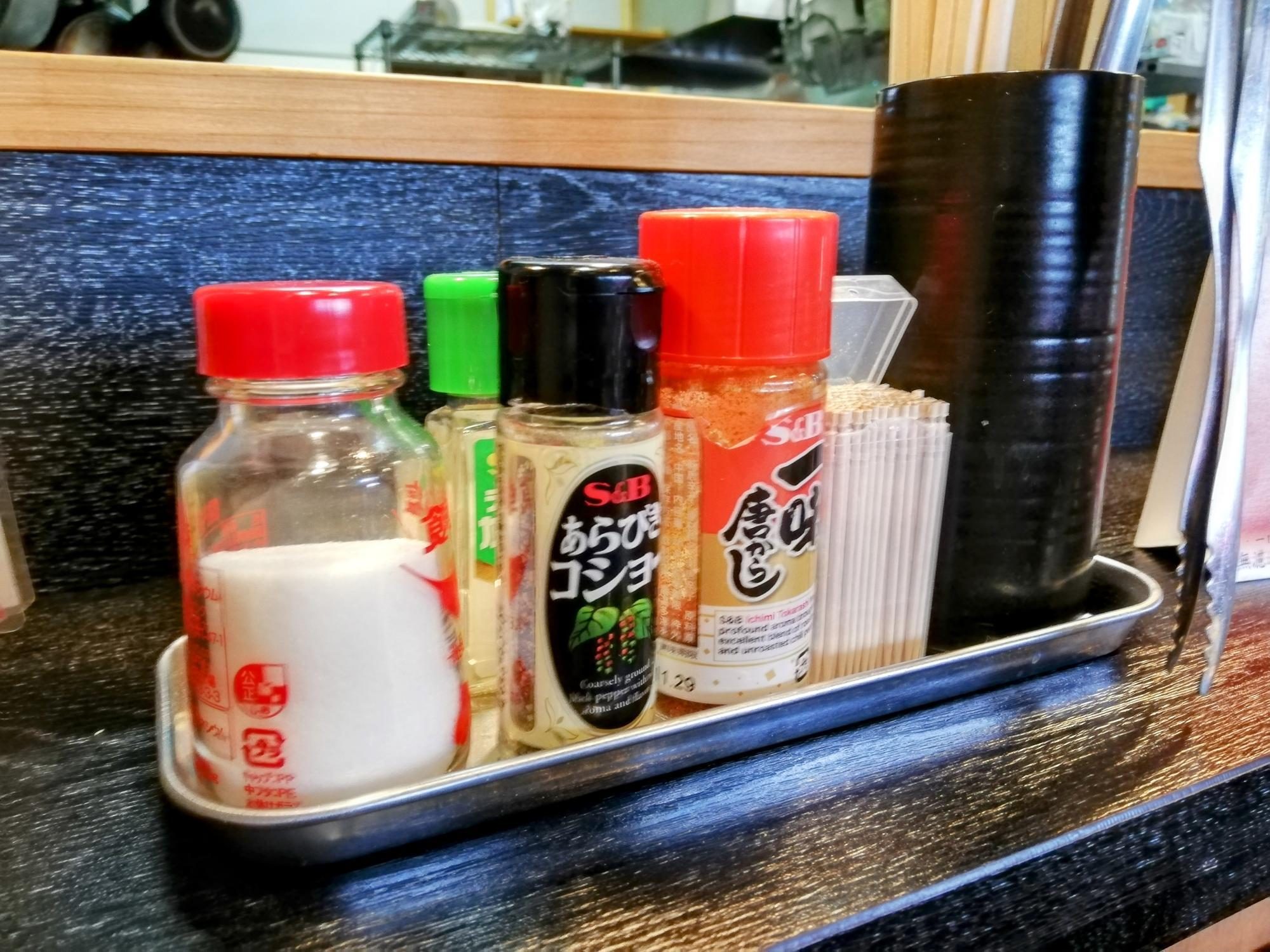 調味料も揃ってます