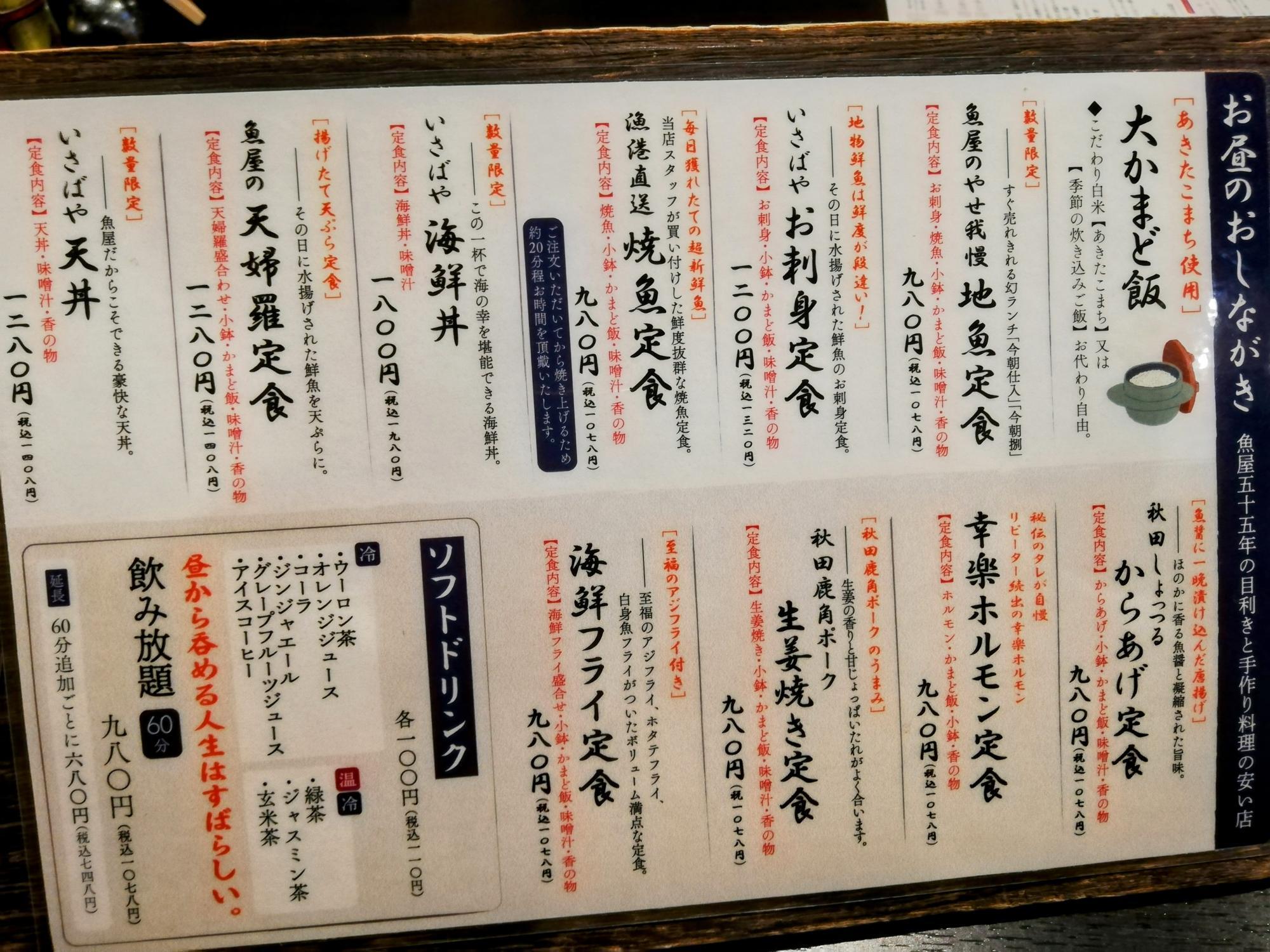 美味しそうなランチメニュー