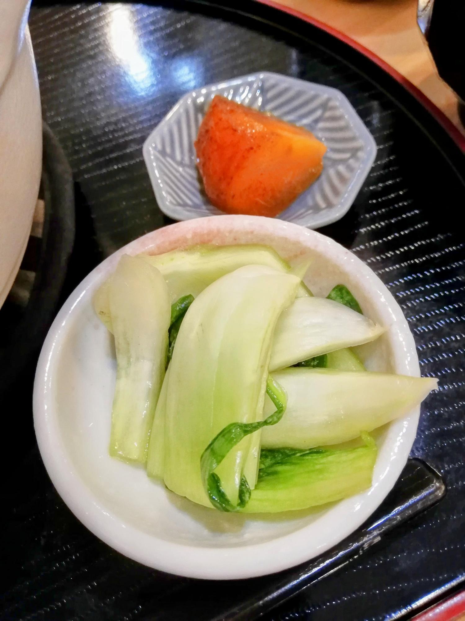 漬物とフルーツ