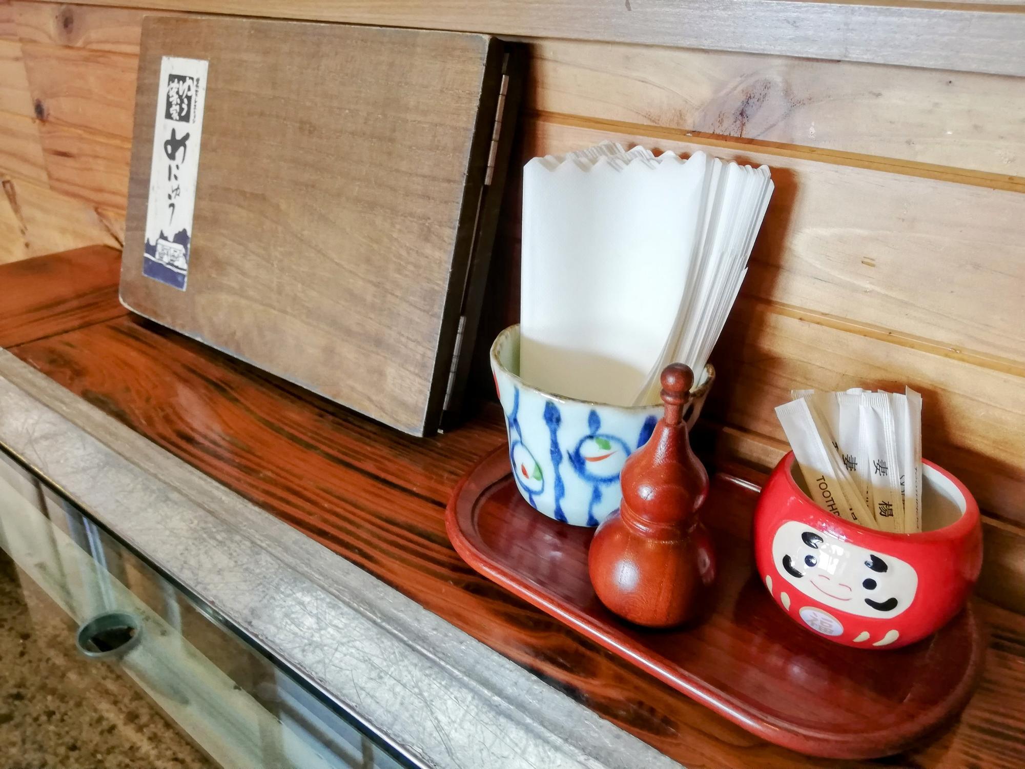 調味料とメニュー