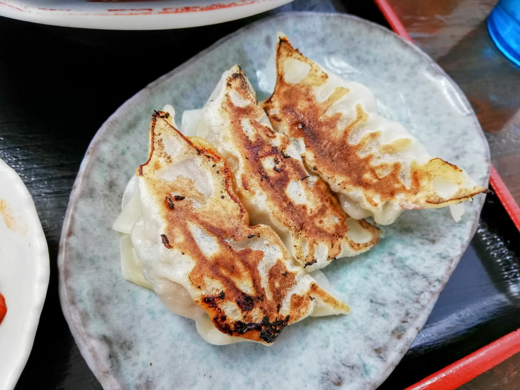 カリッと美味しそうな餃子
