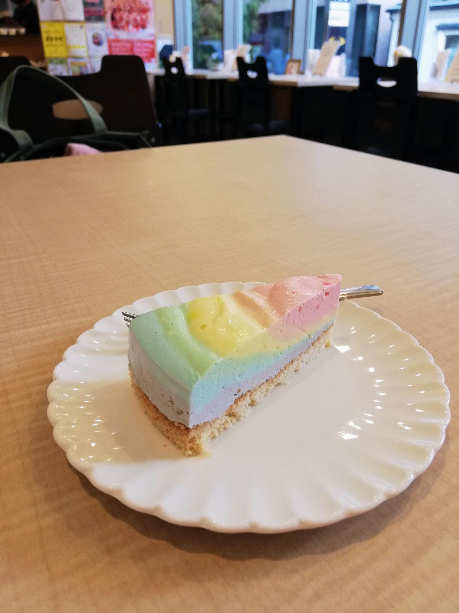 6色のにじいろケーキ