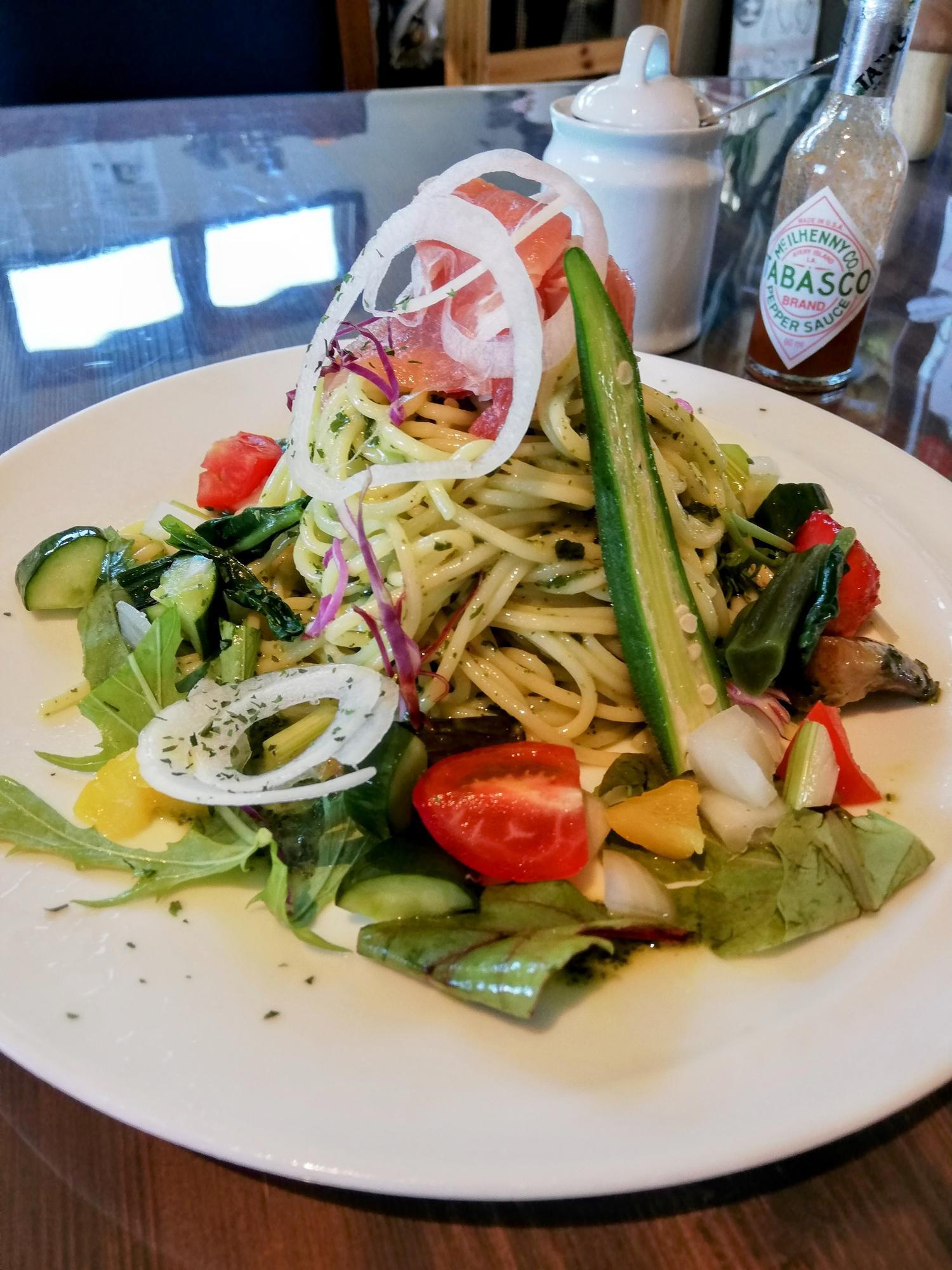 冷製パスタのジェノベーゼ