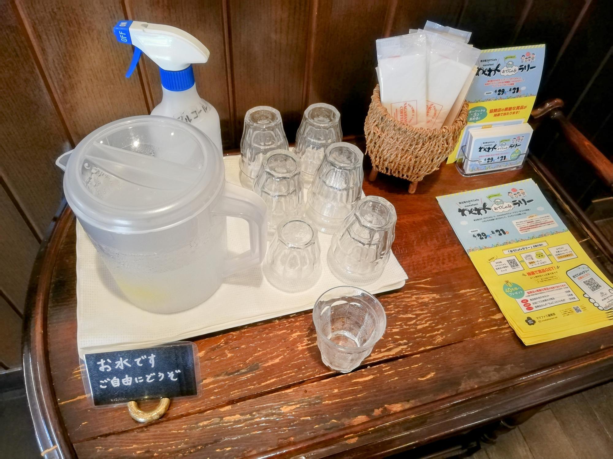 お水のおかわりは自由です