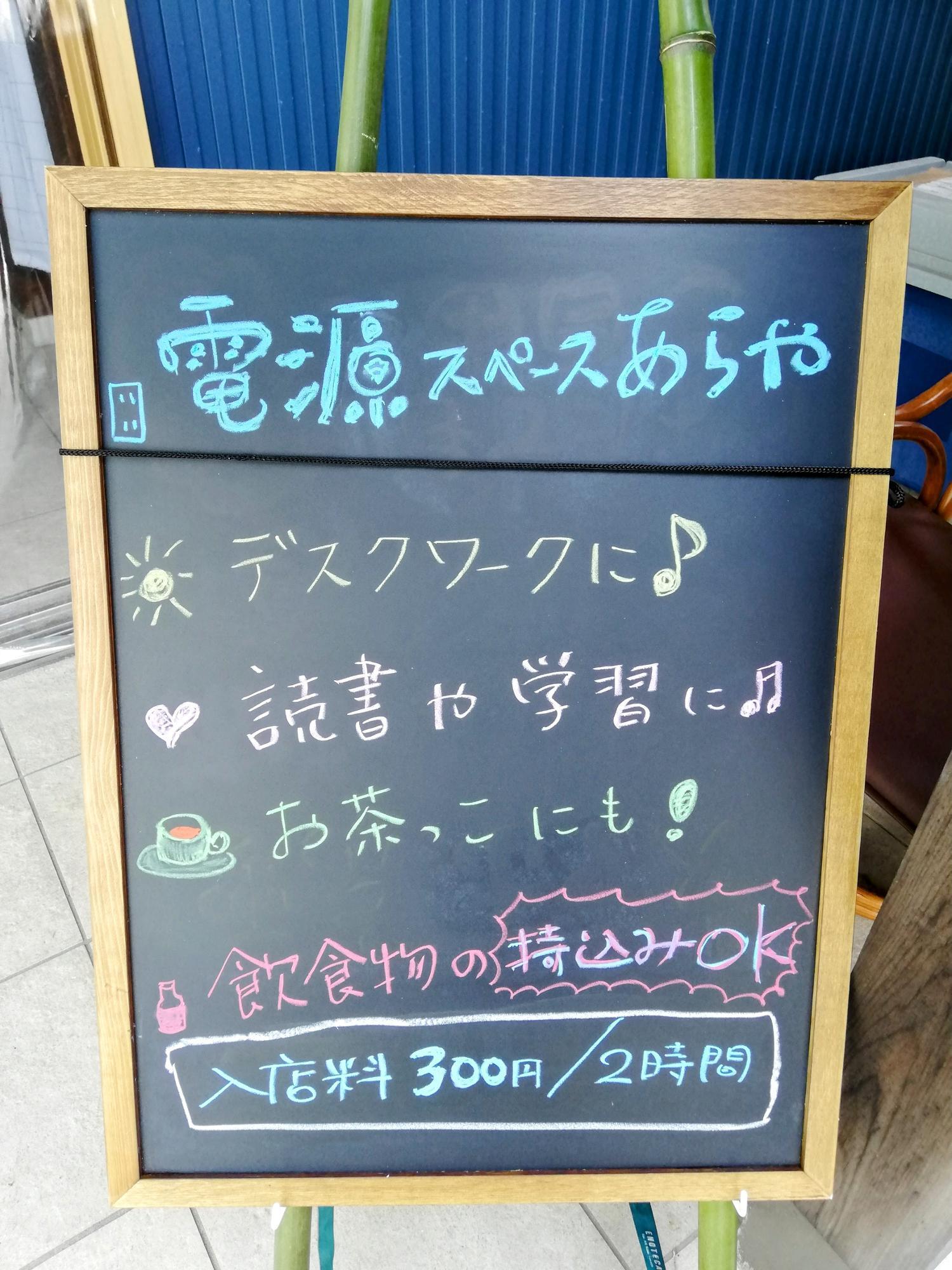 手書きの可愛い立て看板