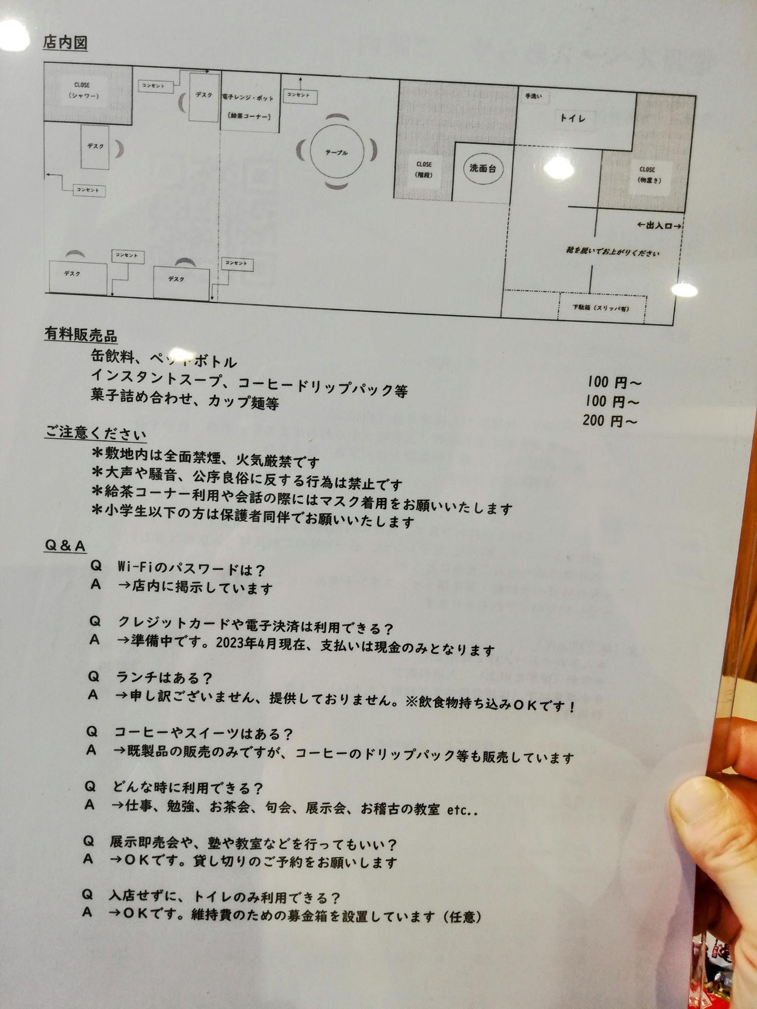 注意事項等も書かれています
