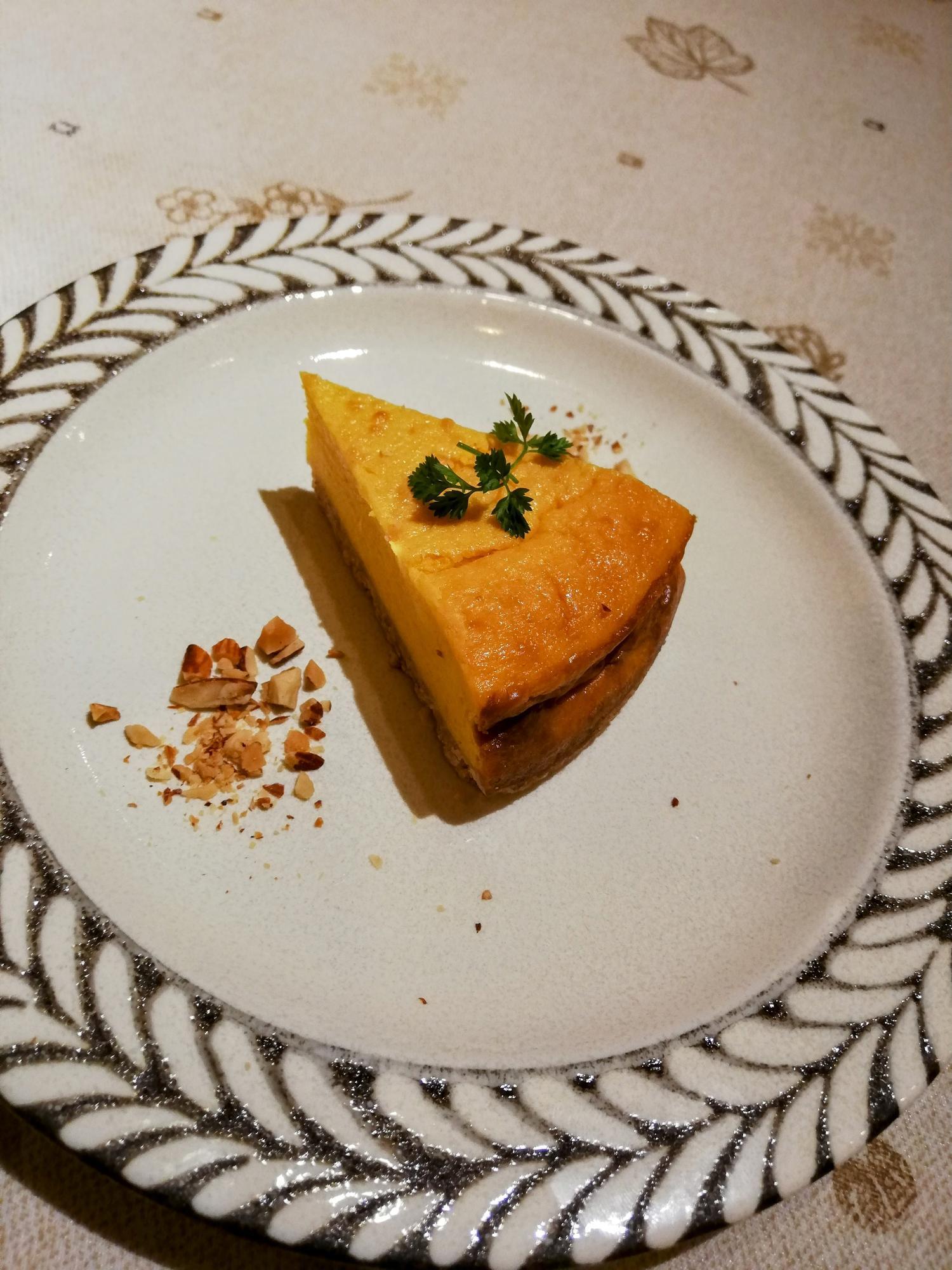 友人のかぼちゃのチーズケーキ