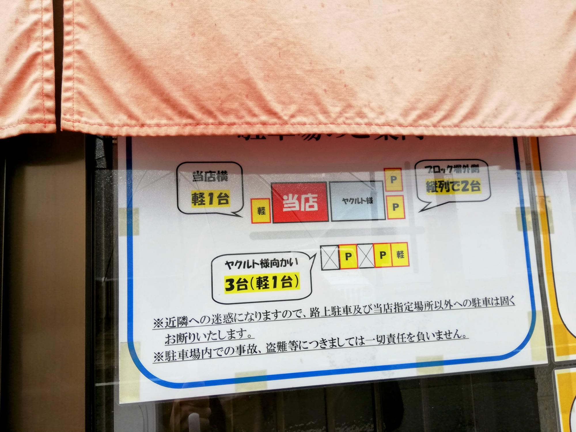 駐車場の説明書き